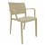 Lot de chaises avec accoudoirs et protection UV fabriquées en polypropylène de couleur sable New Fiona Resol