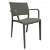 Lot de chaises empilables avec accoudoirs de couleur gris foncé New Fiona Resol