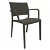 Set di sedie con braccioli realizzate in fibra di vetro colore nero New Fiona Resol