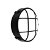 Plafón LED circular con rejilla fabricado en polipropileno color negro IP44 negro Moonled