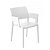 Set di sedie con braccioli e protezione UV fabbricate in polipropilene colore bianco Fiona Resol