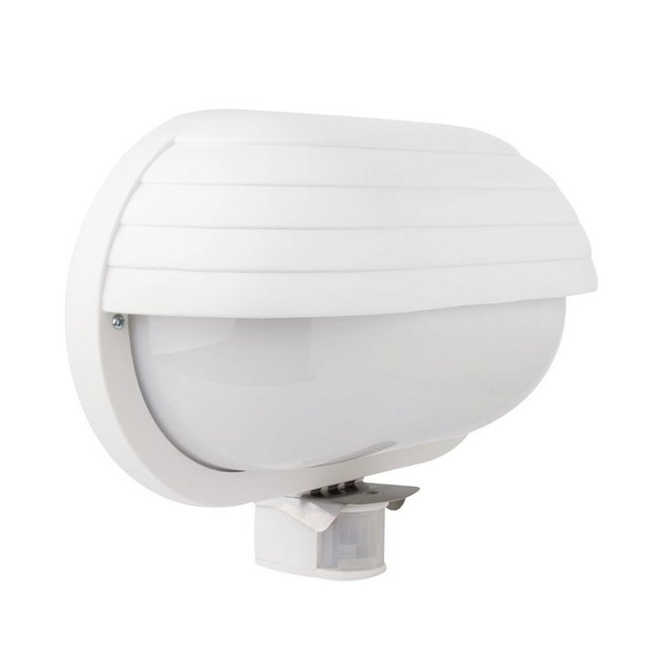 Plafón LED de pared E27 con diseño oval y detector de presencia para exteriores y baños Moonled