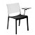 Set di 4 sedie realizzate con acciaio e polipropilene colore nero e traslucido Fiona Congressi Resol