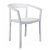 Set di sedie impilabili con braccioli finitura colore bianco Peach Resol