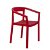 Set di sedie impilabili con braccioli realizzate in polipropilene colore rosso Peach Resol