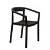 Set di sedie impilabili adatte per esterno con braccioli e finitura colore nero Peach Resol
