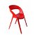 Lot de chaises empilables avec protection UV et de couleur rouge Carla Resol