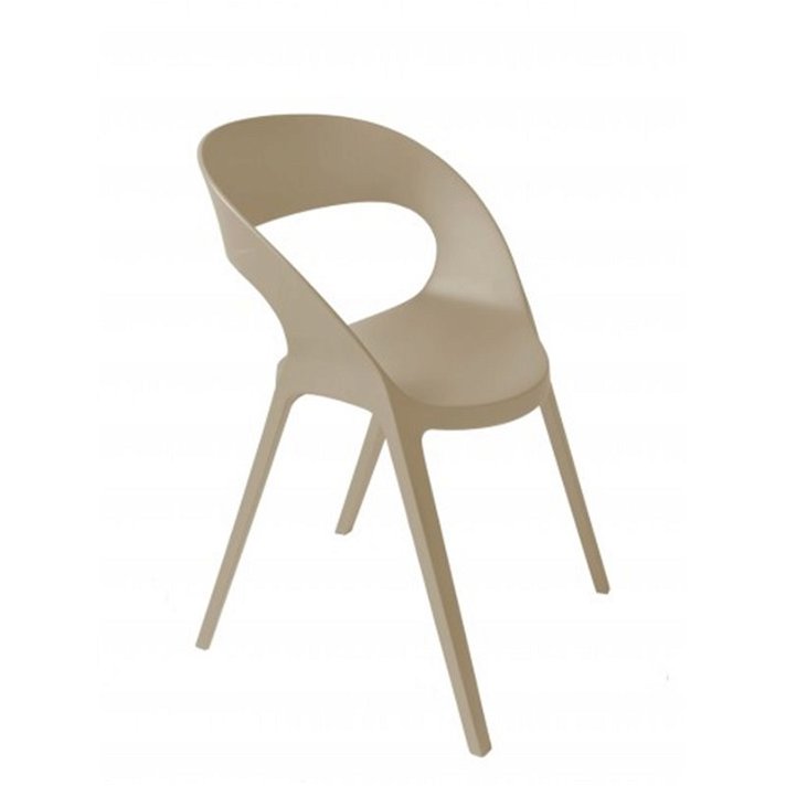 Conjunto de cadeiras empilháveis de 56x45 cm com proteção UV e produção sustentável Carla Resol