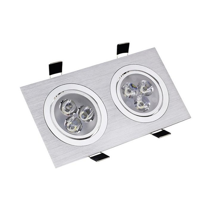 Foco LED direcionável 17'5x9'2x4'2cm 6W prateado - MoonLed