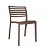 Lot de chaises avec protection UV fabriquées en polyprolylène de couleur chocolat Lama Resol