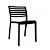 Lot de chaises avec protection UV fabriquées en polypropylène de couleur noire Lama Resol
