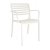 Lot de chaises avec protection UV et accoudoirs fabriquées en polypropylène de couleur blanche Lama Resol