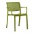 Set sedie verdi oliva con braccioli Trama Resol
