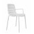 Conjunto de cadeiras com apoio de braços com proteção UV e acabamento de cor branco Gina Resol