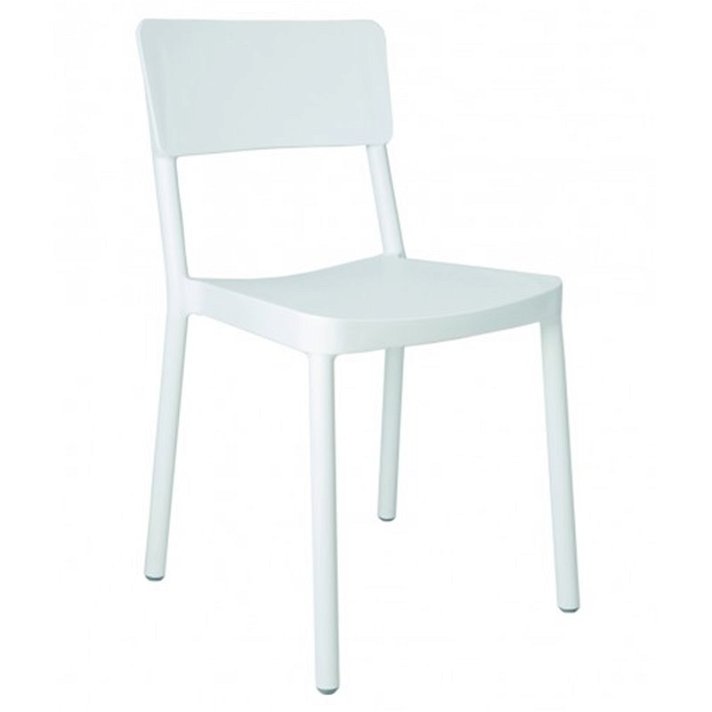 Lot de chaises empilables avec finition blanche Lisbonne Resol