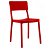 Lot de chaises empilables en polypropylène de couleur rouge Lisbonne Resol