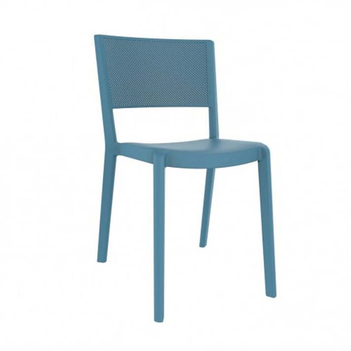 Lot de chaises en fibre de verre et en polypropylène de couleur bleu rétro Spot Resol