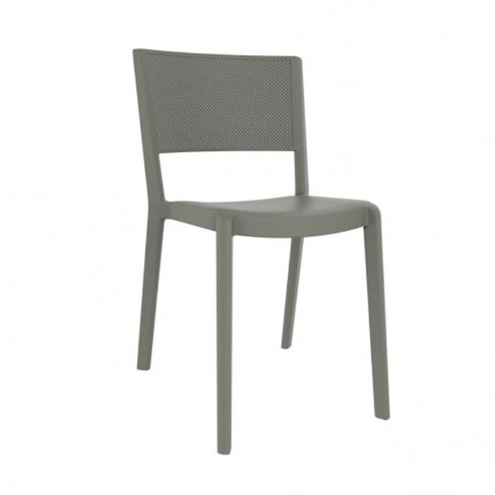 Lot de chaises avec protection UV fabriquées en polypropylène avec finition grise Spot Resol