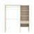 Mueble vestidor adaptable con barras de colgar y espacio de almacenamiento acabado color natural Suit Dekit
