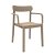 Lot de chaises avec accoudoirs en polypropylène avec finition de couleur sable Elba Garbar