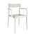 Lot de chaises avec accoudoirs en polypropylène avec finition de couleur blanche Elba Garbar
