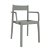 Lot de chaises avec accoudoirs en polypropylène avec finition de couleur gris verdâtre Danna Garbar