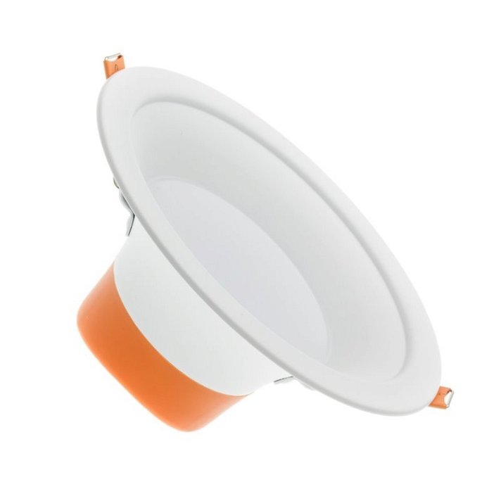 Foco Downlight LED con diseño circular y fabricado en aluminio color blanco Moonled