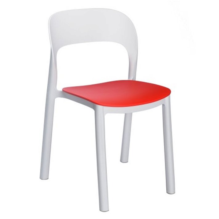 Lot de chaises de 50 cm en polypropylène avec une finition de couleur blanche Ona Garbar