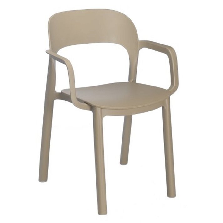 Conjunto de cadeiras com braços areia Ona Garbar