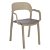 Lot de chaises avec accoudoirs en polypropylène avec finition de couleur sable et chocolat Ona Garbar
