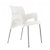 Lot de chaises avec accoudoirs de 60 cm fabriquées en polypropylène avec finition de couleur blanche Sun Garbar
