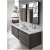 Conjunto de casa de banho personalizável com móvel de 120 cm e lavatório pia dupla Barcelona 2 Valenzuela