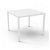 Table carrée fabriquée en aluminium avec un plateau en phénolique compact Barcino Compact Resol