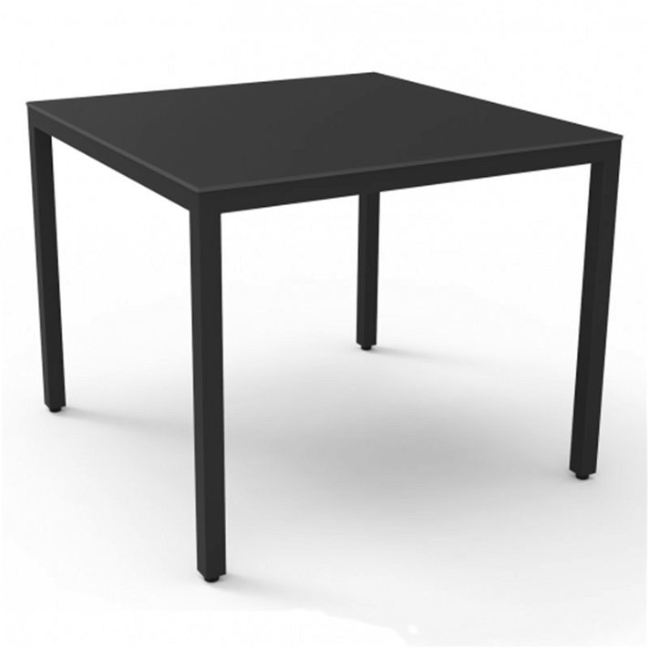 Tavolo quadrato fabbricato in alluminio di 70 cm per uso esterno Barcino Resol
