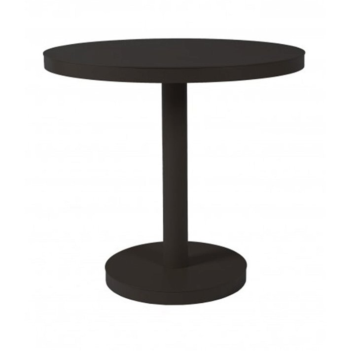 Table arrondie pour extérieurs avec pied central fabriquée en aluminium de 60 cm Barcino Resol