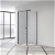 Box doccia d'angolo con una porta a battente e un pannello laterale fisso Arcoiris Plus 208 Profiltek