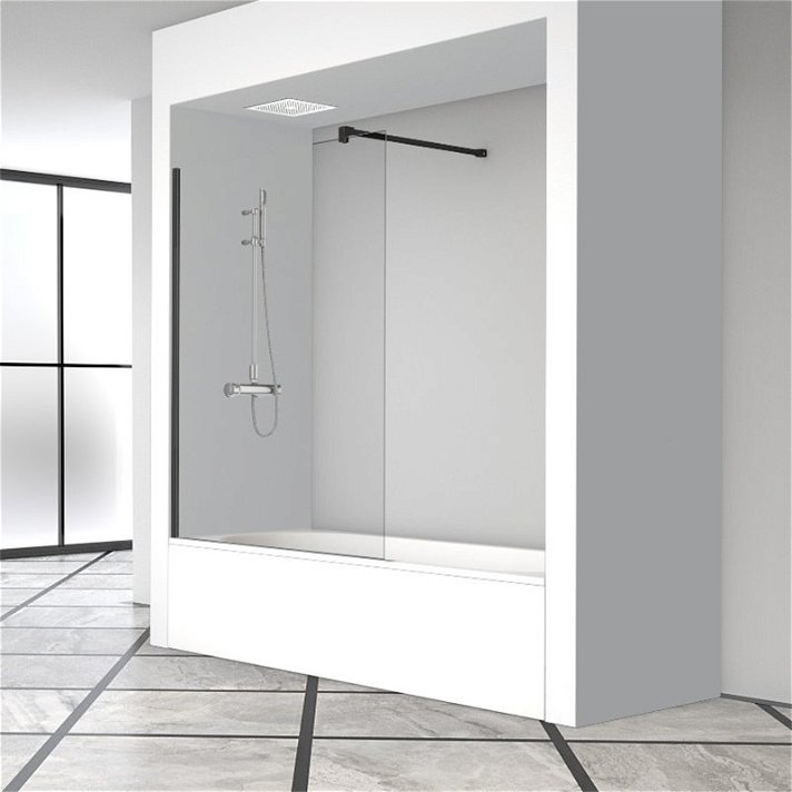 Box doccia per vasca da 150 cm in vetro temperato con finitura opzionale OT 2000 Profiltek