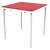 Table carrée fabriquée en acier et polypropylène de couleur rouge et blanc Point Resol