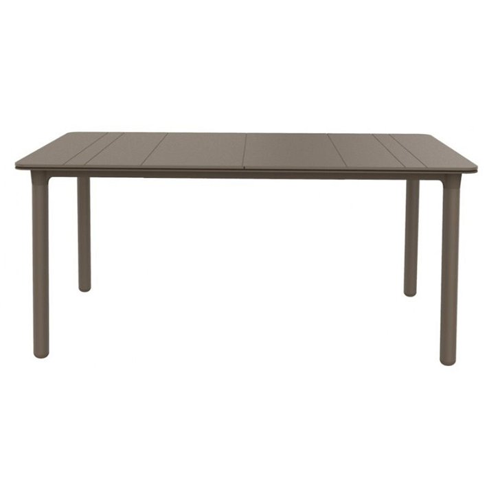 Table pour extérieur de 160 cm fabriquée en polypropylène avec finition de couleur chocolat Noa Solid Garbar