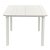 Table carrée de 90 cm en polypropylène et fibre de verre avec finition de couleur blanche Noa Solid Garbar
