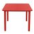 Mesa de forma cuadrada fabricada en polipropileno de 90 cm en color rojo Noa Resol