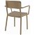 Set di 4 sedie con braccioli fabbricate con polipropilene e tappezzeria colore sabbia Lisboa Resol