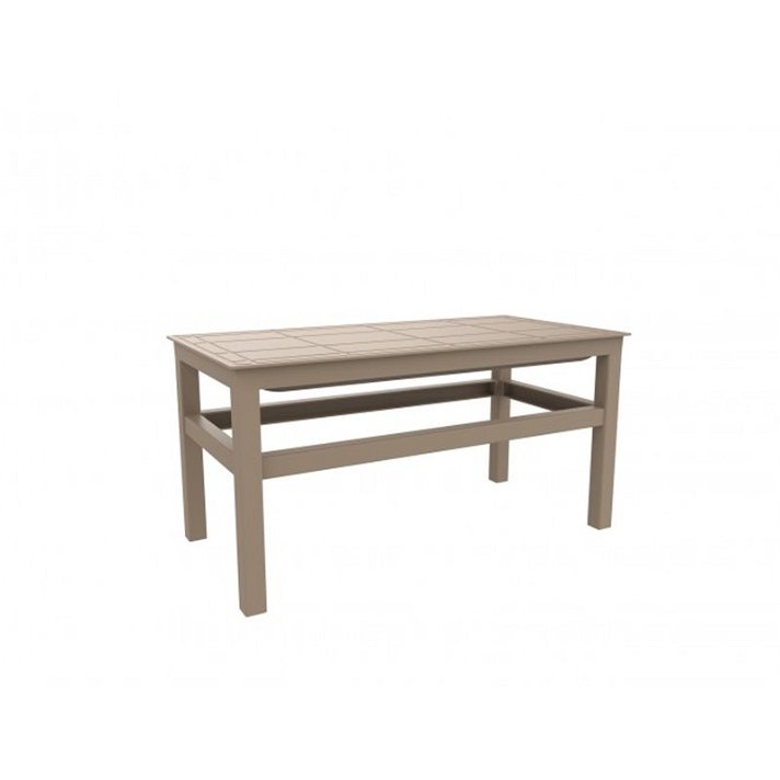 Table basse rectangulaire de 90x45 cm et de couleur sable Click-Clack Resol