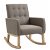 Chaise à bascule couleur gris taupe fabriquée en bois et tissu en polyester Dream CLP