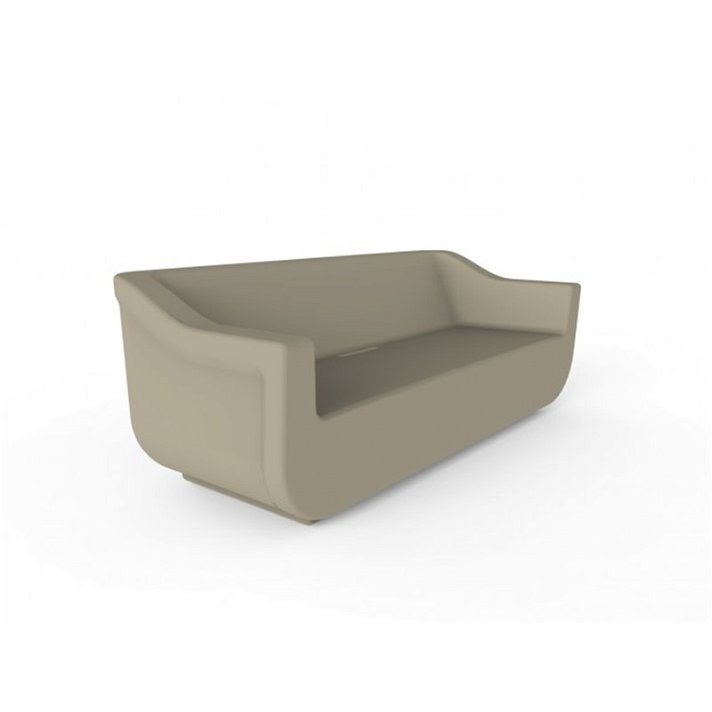 Canapé d'extérieur fabriqué en polyéthylène avec finition sable Club Resol