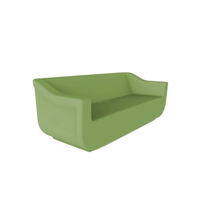 Sofá para exterior elaborado con polietileno de 180x80 cm color verde Club Resol