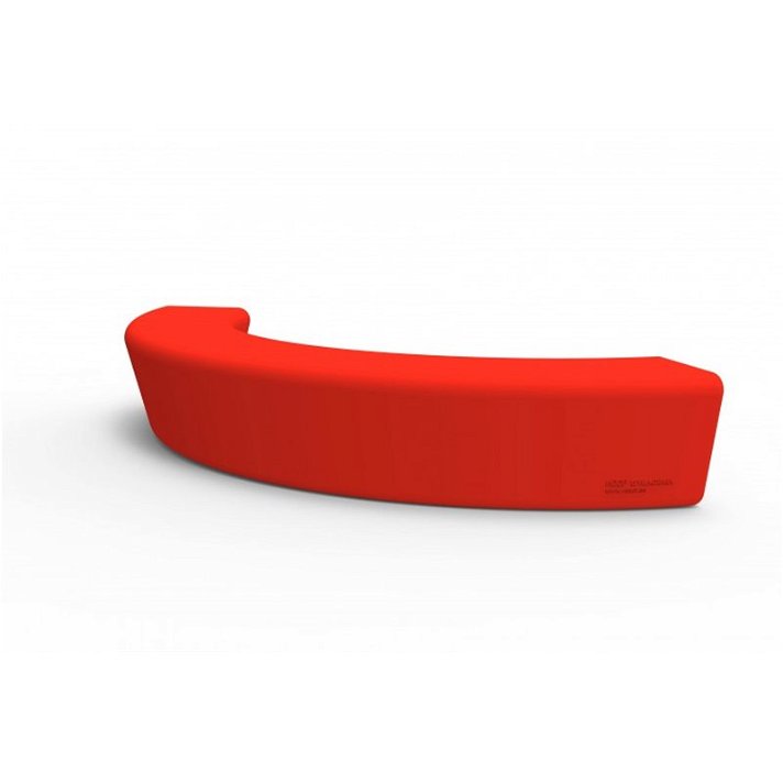 Panchina semicircolare rossa HOOP Resol