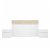 Cabecero de aglomerado y PVC con dos mesitas laterales acabado color blanco y color natural Gia Dekit