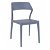 Set de cuatro sillas fabricadas con fibra de vidrio de color gris oscuro Snow Resol