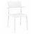 Set di quattro sedie impilabili fabbricate in polipropilene di colore bianco Plus Resol